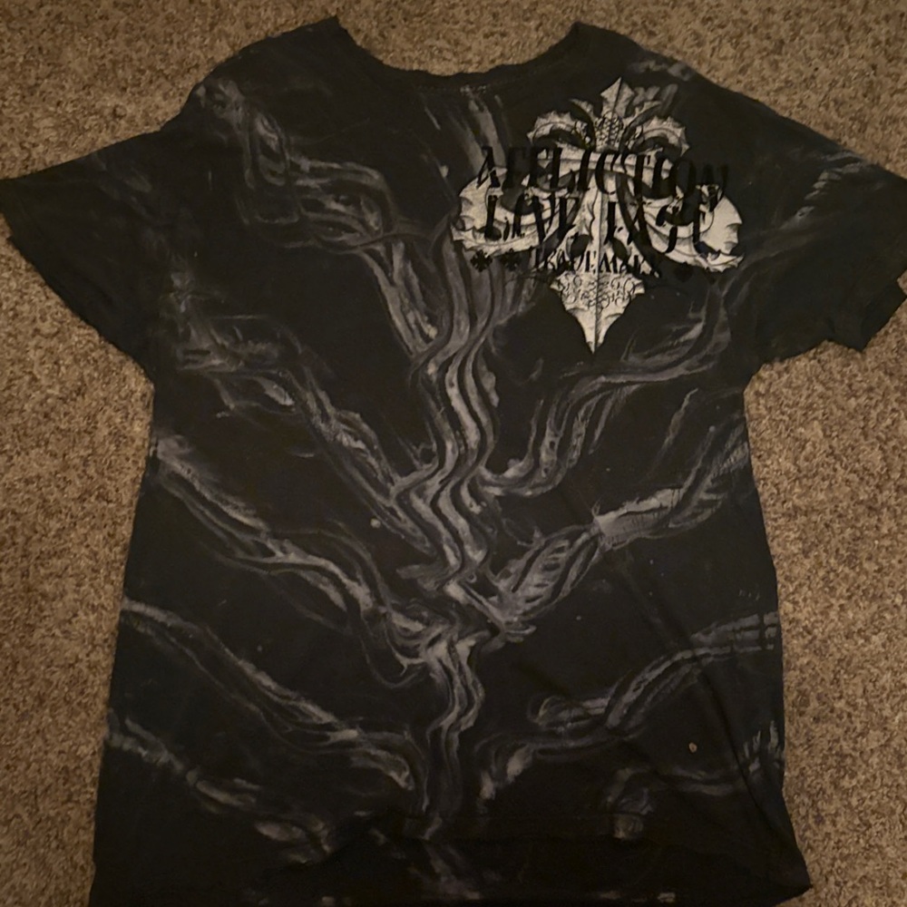 Graphic Navy Blue Vintage Affliction  T-Shirt
